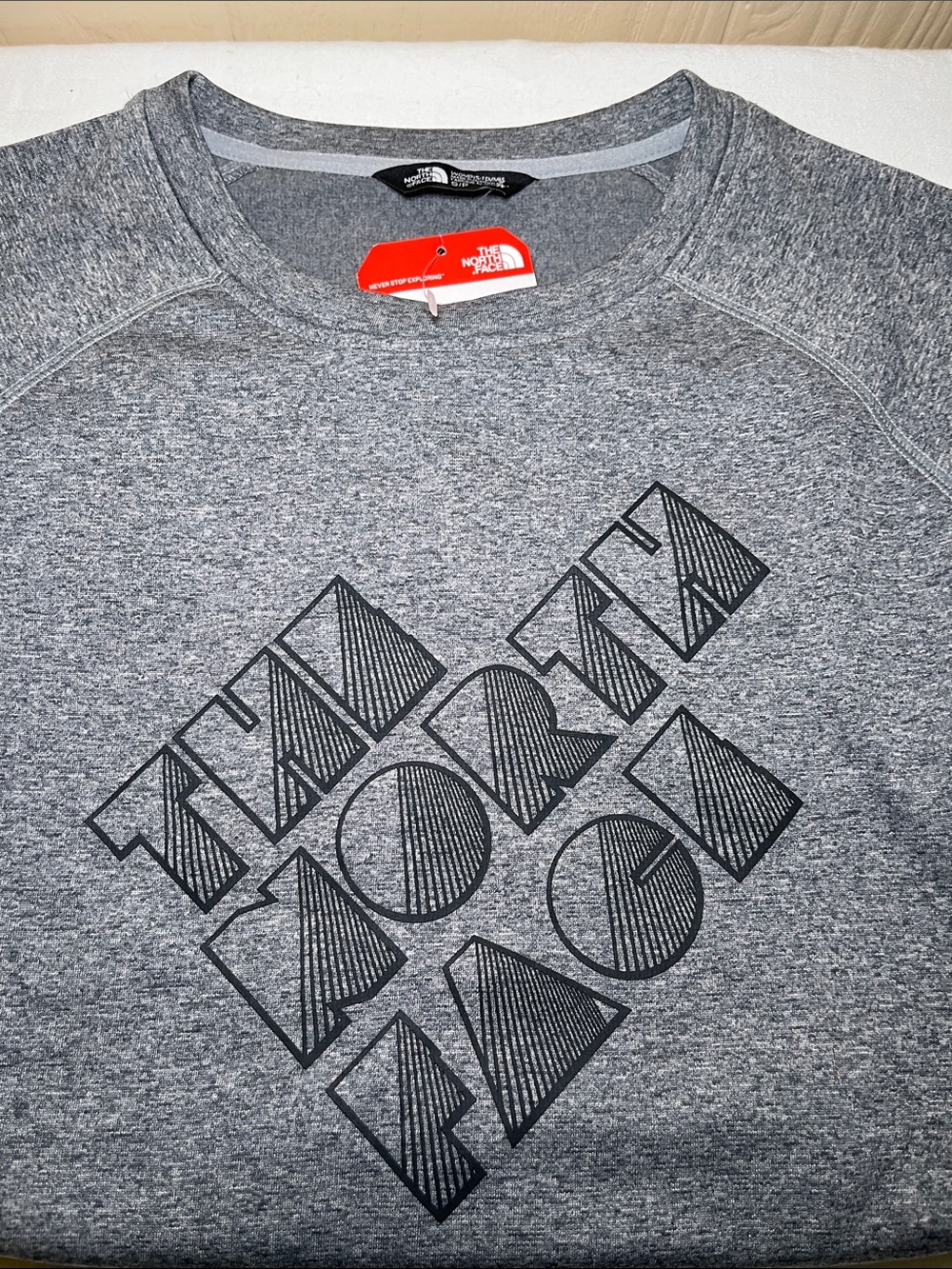 NWT The North Face Women’s  Dark Gray Crewneck Sweatshirt with Logo